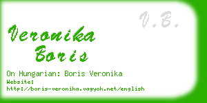 veronika boris business card